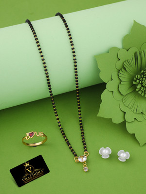 Vraj india Brass Gold-plated Gold, White Jewellery Set(Pack of 3)