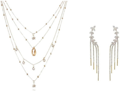 SRK Fashions Alloy Gold, Silver Jewellery Set(Pack of 1)