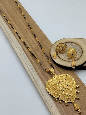 Shree Fashions World Brass Gold-plated Gold Jewellery Set(Pack of 3)