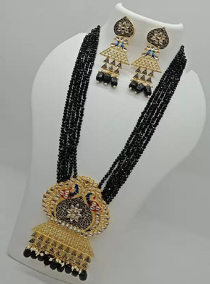 CATALYST Alloy Gold-plated Black Jewellery Set(Pack of 1)