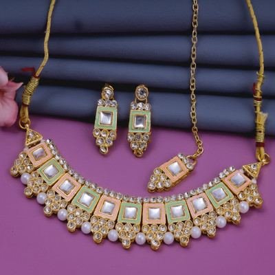 VISITART JEWELLERY Alloy Gold-plated Multicolor Jewellery Set(Pack of 3)