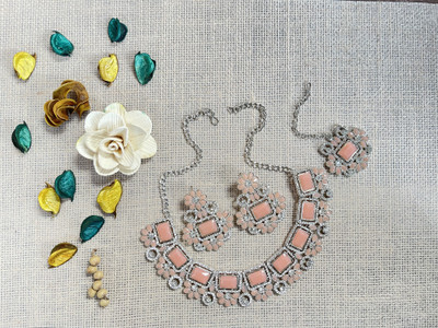 VATSALYA creation Alloy Gold-plated Beige Jewellery Set(Pack of 3)