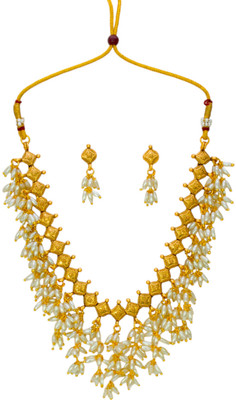 Kollam Supreme Brass White, Gold Jewellery Set(Pack of 1)