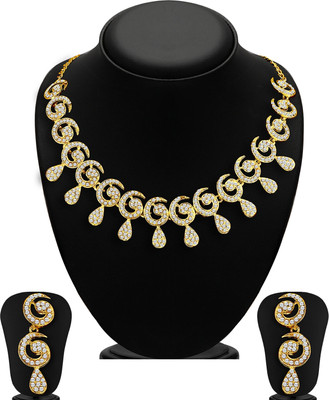 Sukkhi Alloy Gold-plated Gold, White Jewellery Set(Pack of 3)