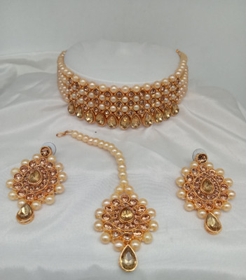 RPJEWEL Alloy Gold-plated Gold Jewellery Set(Pack of 1)