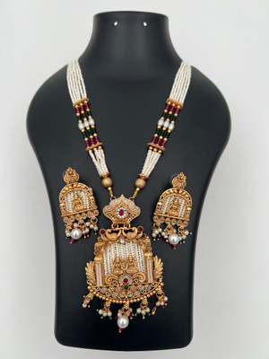 Malaset Copper Gold-plated Multicolor Jewellery Set(Pack of 1)