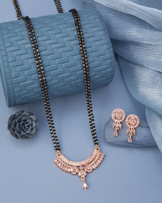 SOLIBELLE Alloy Gold-plated Black, Gold Jewellery Set(Pack of 1)