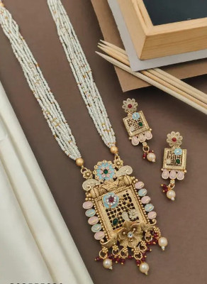 TKRB SALES Copper Gold-plated Gold Jewellery Set(Pack of 1)
