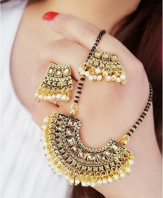tmk Alloy Gold, Black, White Jewellery Set(Pack of 1)
