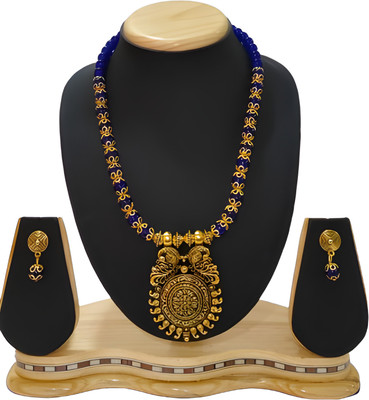 Geesa Alloy Blue Jewellery Set(Pack of 1)