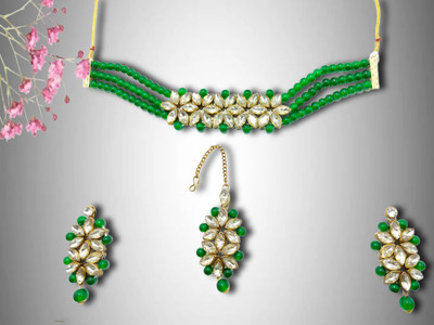 RAUNAK CREATION Alloy Green Jewellery Set(Pack of 1)