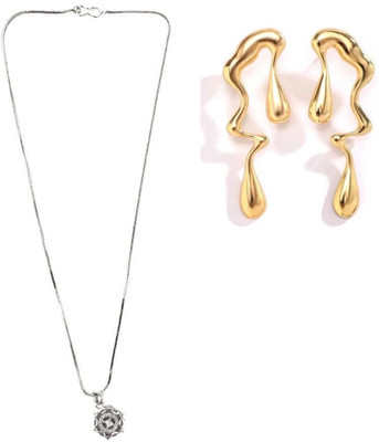 SKG Fashions Stone Silver, Gold Jewellery Set(Pack of 1)