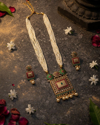 Orangenysha Brass Gold-plated Multicolor Jewellery Set(Pack of 3)