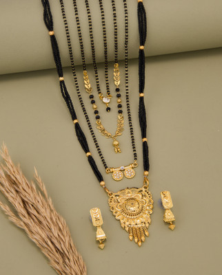 TheSanga Brass Gold-plated Gold Jewellery Set(Pack of 1)