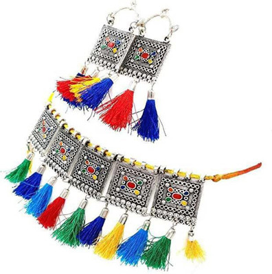 MAYRA TRADING Alloy Silver Multicolor Jewellery Set(Pack of 1)