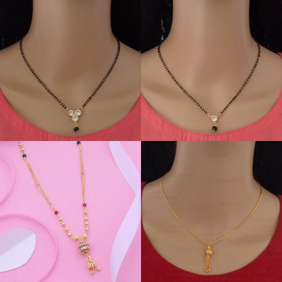 Dency Latest Designer Gold Plated mangalsutra For Women Alloy Mangalsutra