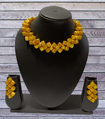 UTTARAI Alloy Gold-plated Yellow Jewellery Set(Pack of 1)