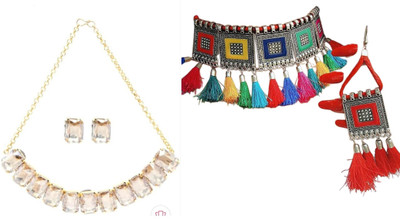 JMBW INTERNATIONAL Alloy White, Silver Jewellery Set(Pack of 2)