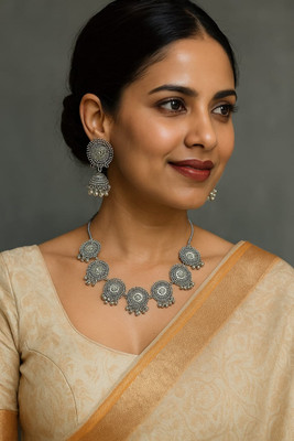 MYRUH Oxidised Silver Silver Silver Jewellery Set(Pack of 1)