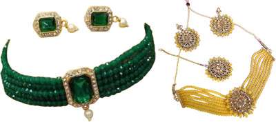 JMBW INTERNATIONAL Alloy Green, Yellow Jewellery Set(Pack of 2)
