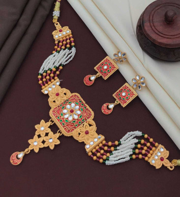 SHIVAY FASHION HUB Alloy Gold-plated Gold Jewellery Set(Pack of 1)