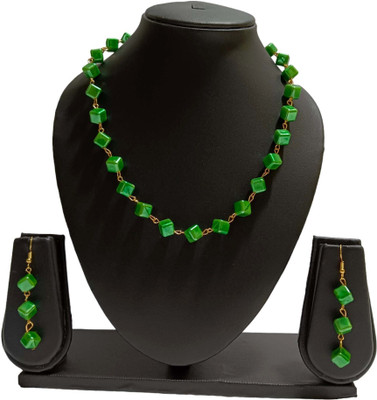 UTTARAI Alloy Green Jewellery Set(Pack of 3)