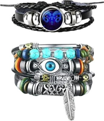 Elanora Jewels Alloy Sterling Silver Black Jewellery Set(Pack of 2)