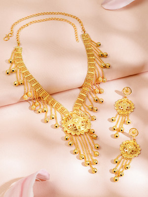 RUBANS Brass Gold-plated Gold Jewellery Set(Pack of 3)