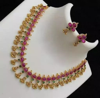 FALLALERY Alloy Gold-plated Multicolor Jewellery Set(Pack of 1)