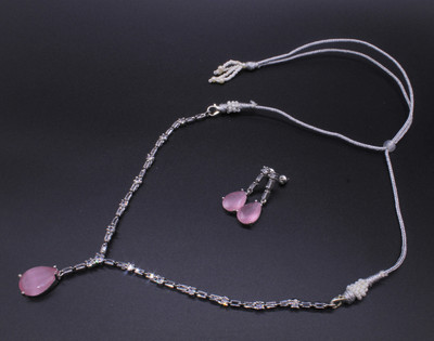 Twilight Gem Copper Silver Pink Jewellery Set(Pack of 3)