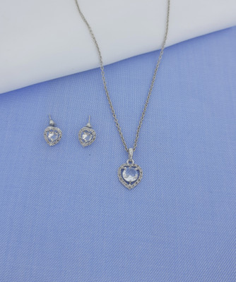SIPARDH Alloy Silver White Jewellery Set(Pack of 1)