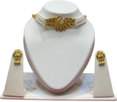 RNJewels Alloy Gold-plated Gold Jewellery Set(Pack of 1)