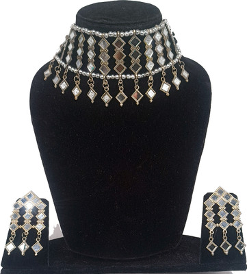 AD Fashion Store Oxidised Silver Silver Jewellery Set(Pack of 1)