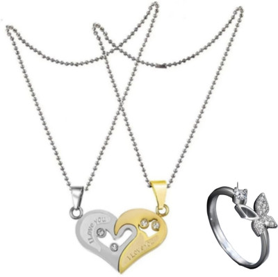 mattrachaya Brass, Stainless Steel Gold-plated, Sterling Silver Silver, Gold Jewellery Set(Pack of 2)