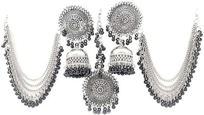 Ruhi Alloy Sterling Silver Silver Jewellery Set(Pack of 1)
