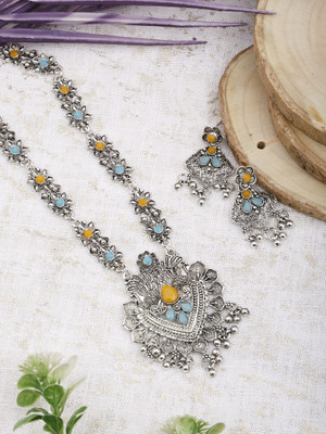 Opus Gems Alloy Yellow, Blue, Silver Jewellery Set(Pack of 1)