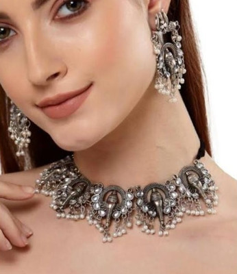 Shining Angel Alloy Silver Silver Jewellery Set(Pack of 1)