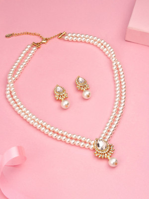 Estele Alloy Gold-plated Gold Jewellery Set(Pack of 1)