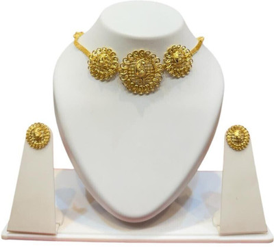 RNJewels Alloy Gold-plated Gold Jewellery Set(Pack of 1)