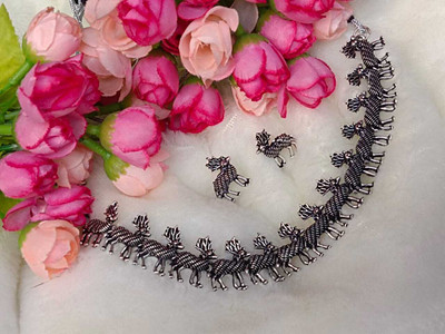 DENICRAAS Oxidised Silver, Alloy Rhodium Silver Jewellery Set(Pack of 1)