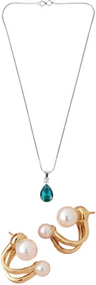 Gauri Fashions Stone Blue, Gold Jewellery Set(Pack of 1)