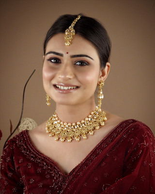jill fashion Zinc Gold-plated Gold Jewellery Set(Pack of 1)