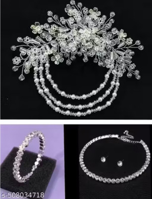 arish Alloy Silver Silver Jewellery Set(Pack of 3)
