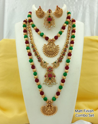 Joyful Alloy Red, Green Jewellery Set(Pack of 1)