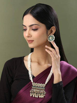 YELLOW CHIMES Metal Green Jewellery Set(Pack of 3)