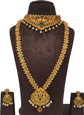 TITHI ART Alloy Gold-plated Gold Jewellery Set(Pack of 1)