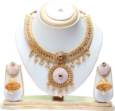 Swarajshop Alloy Gold-plated Blue Jewellery Set(Pack of 1)