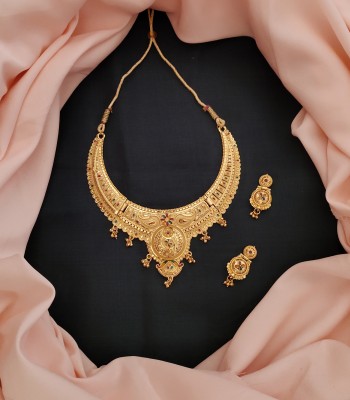 Zakhi Brass Gold-plated Gold Jewellery Set(Pack of 1)