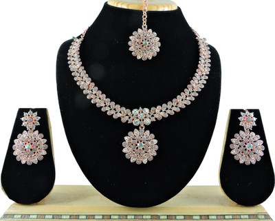 VATSALYA creation Alloy Gold-plated Grey Jewellery Set(Pack of 1)