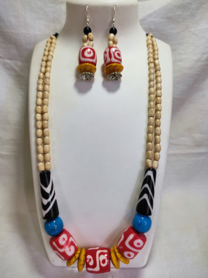 Hearts and Crafts Resin, Wood Multicolor Jewellery Set(Pack of 2)